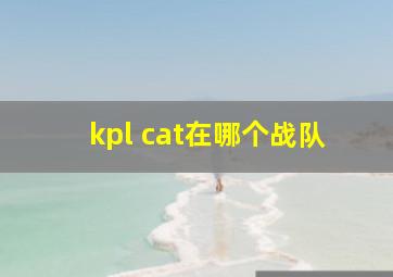 kpl cat在哪个战队